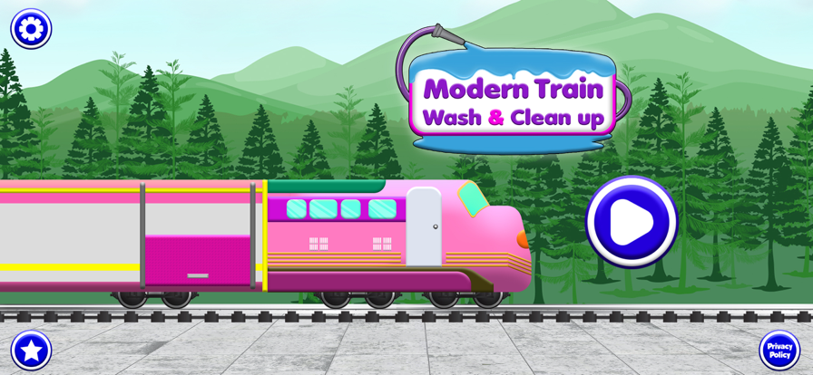 火车清洗和清洁游戏